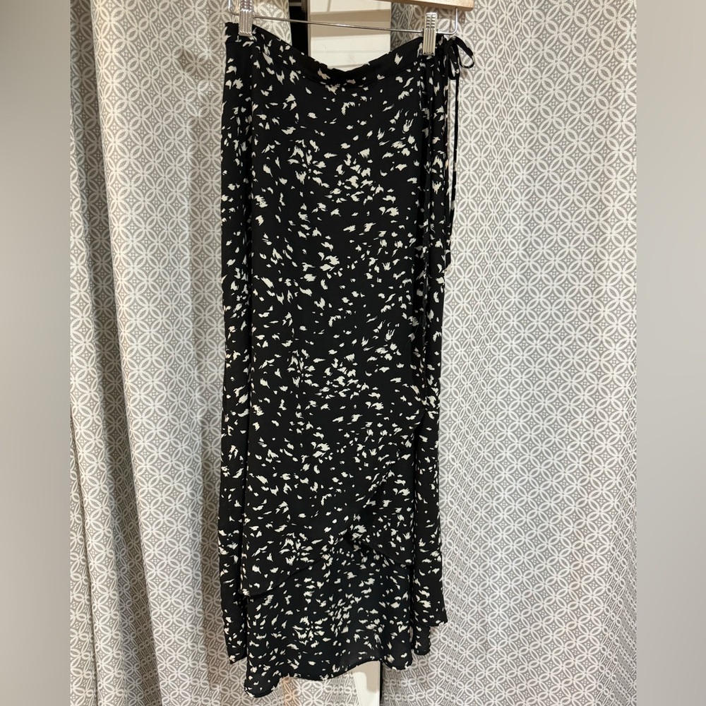 Patterned Wrap Skirt